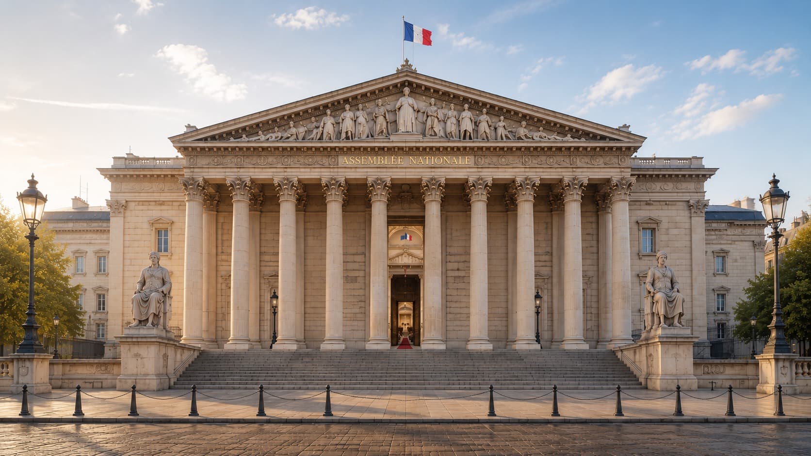 Vue extérieure de l'Assemblée Nationale